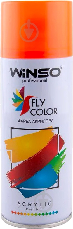 Краска 880480 WINSO 450 мл флуоресцентная Spray оранжевый (Orange) - фото 1