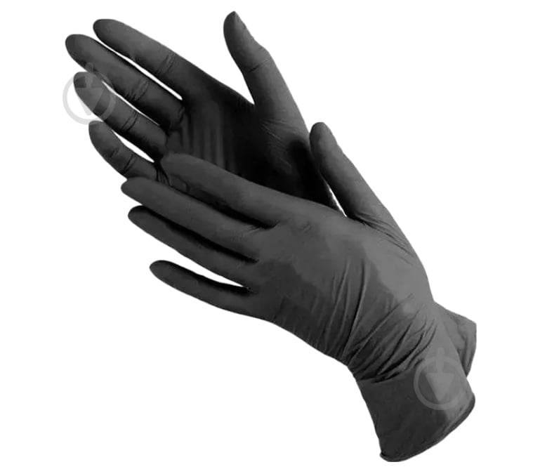 Перчатки медицинские BSPKA нитриловые, черные р.XL 100 шт./уп. - фото 3