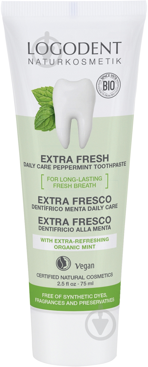 Зубная паста Logodent Extra Fresh с мятой 75 мл - фото 1 Зубная паста Logodent Extra Fresh с мятой 75 мл - фото 1