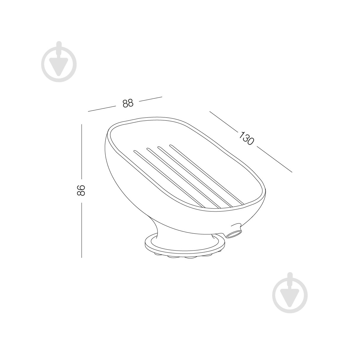 Мильниця МВМ BP-38 WHITE/GRAY - фото 6 Мильниця МВМ BP-38 WHITE/GRAY - фото 6