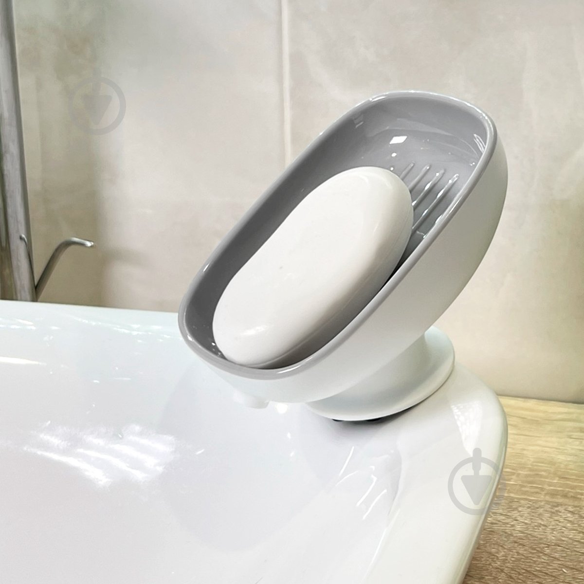 Мильниця МВМ BP-38 WHITE/GRAY - фото 4 Мильниця МВМ BP-38 WHITE/GRAY - фото 4