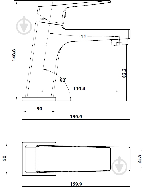 Смеситель для умывальника Koller Pool Neon Cube NC 0200 - фото 2 Смеситель для умывальника Koller Pool Neon Cube NC 0200 - фото 2