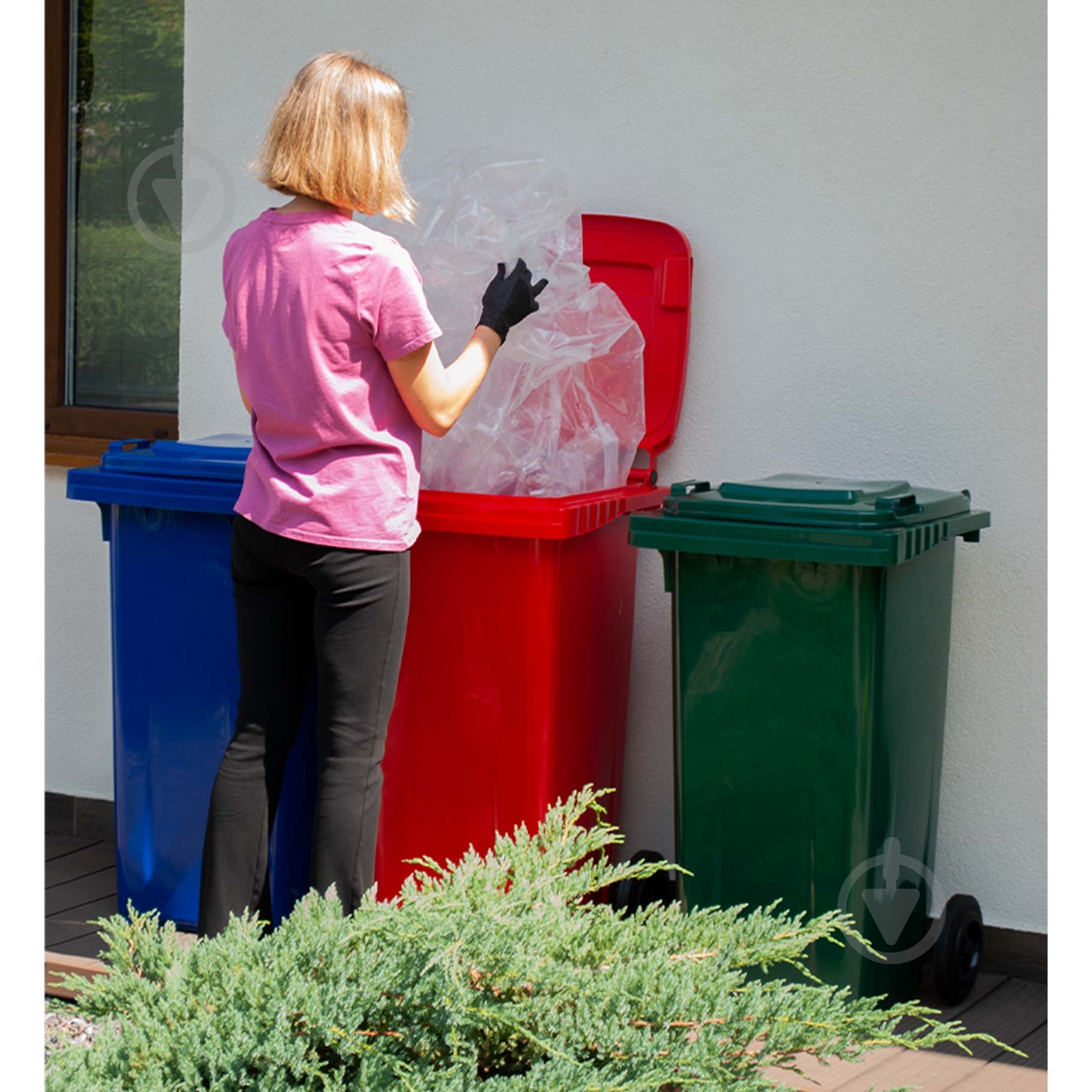 Контейнер для ТБО 120л красный - фото 2