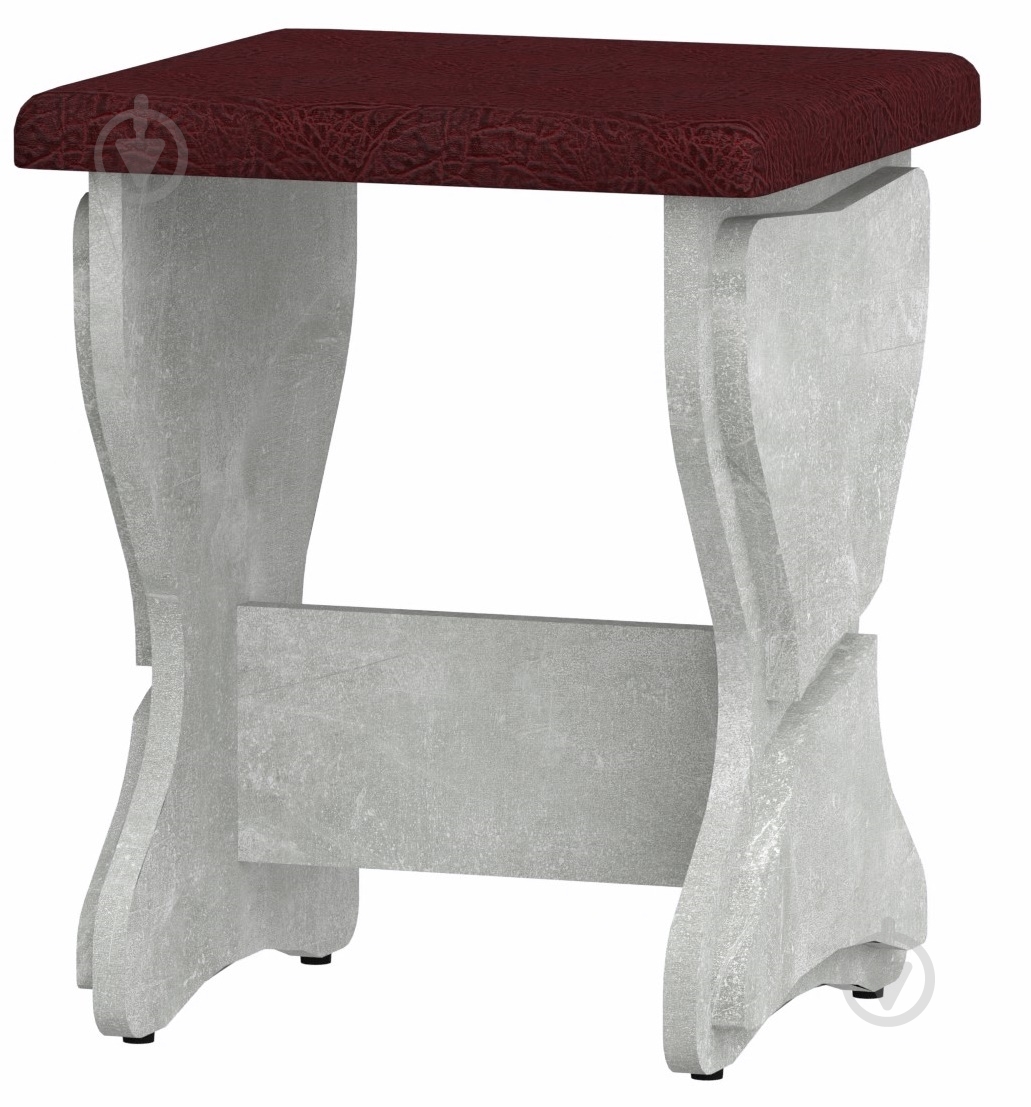 Табурет Компанит Т-3 бордовый / ателье светлое - фото 1 Табурет Компанит Т-3 бордовый / ателье светлое - фото 1