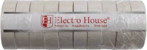Изолента ElectroHouse белая 17 м ПВХ EH-AHT-1813 - фото 1