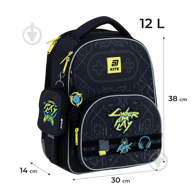 Рюкзак каркасный KITE Education Cyber K25-556M-2 - фото 2