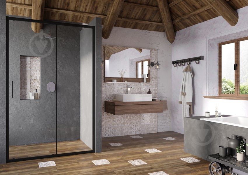 Душові двері Ravak BLSDP2-110 чорний+Transparent - фото 4