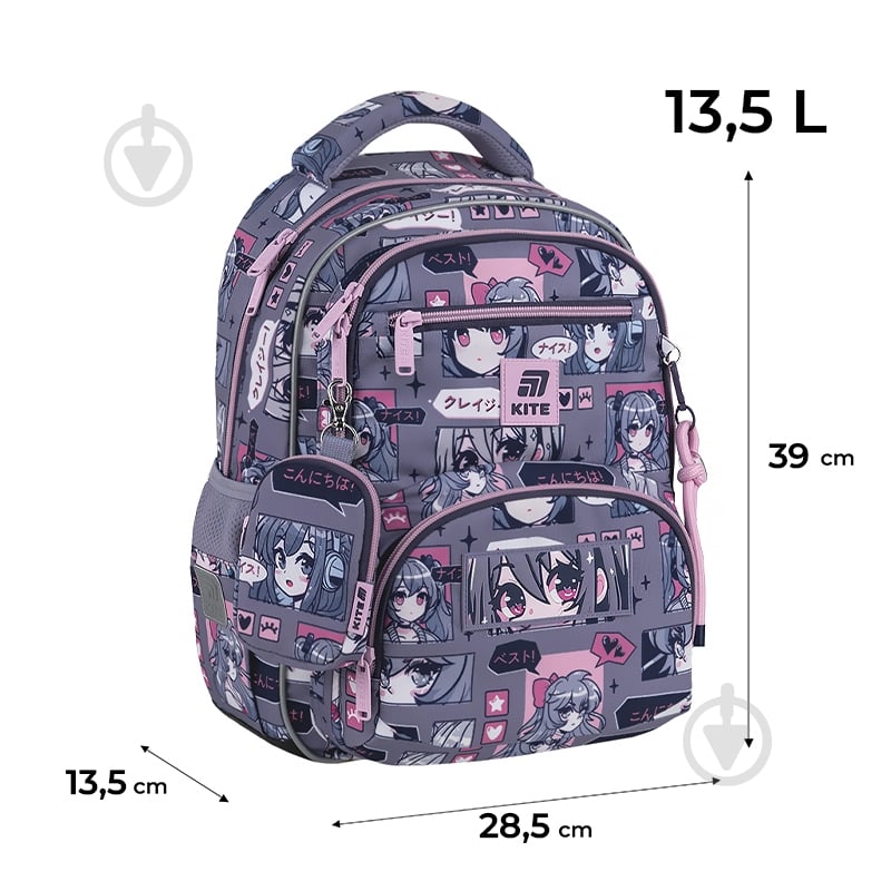 Рюкзак шкільний KITE Education Anime Girl K25-773M-5 - фото 2 Рюкзак шкільний KITE Education Anime Girl K25-773M-5 - фото 2