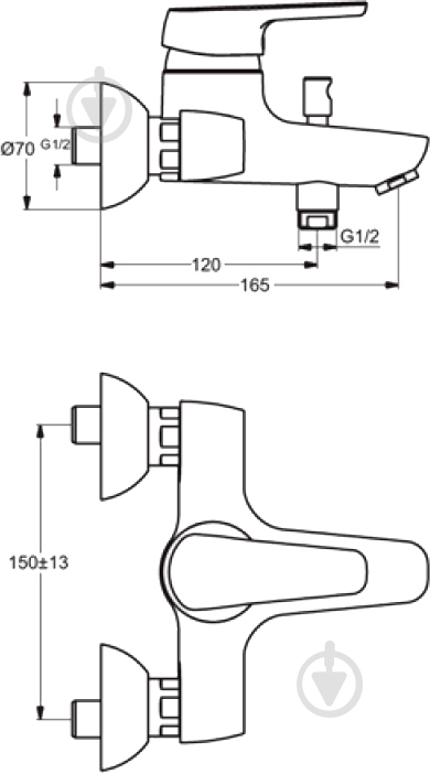 Смеситель для ванны Ideal Standard Cerasprint В9566AA - фото 2 Смеситель для ванны Ideal Standard Cerasprint В9566AA - фото 2