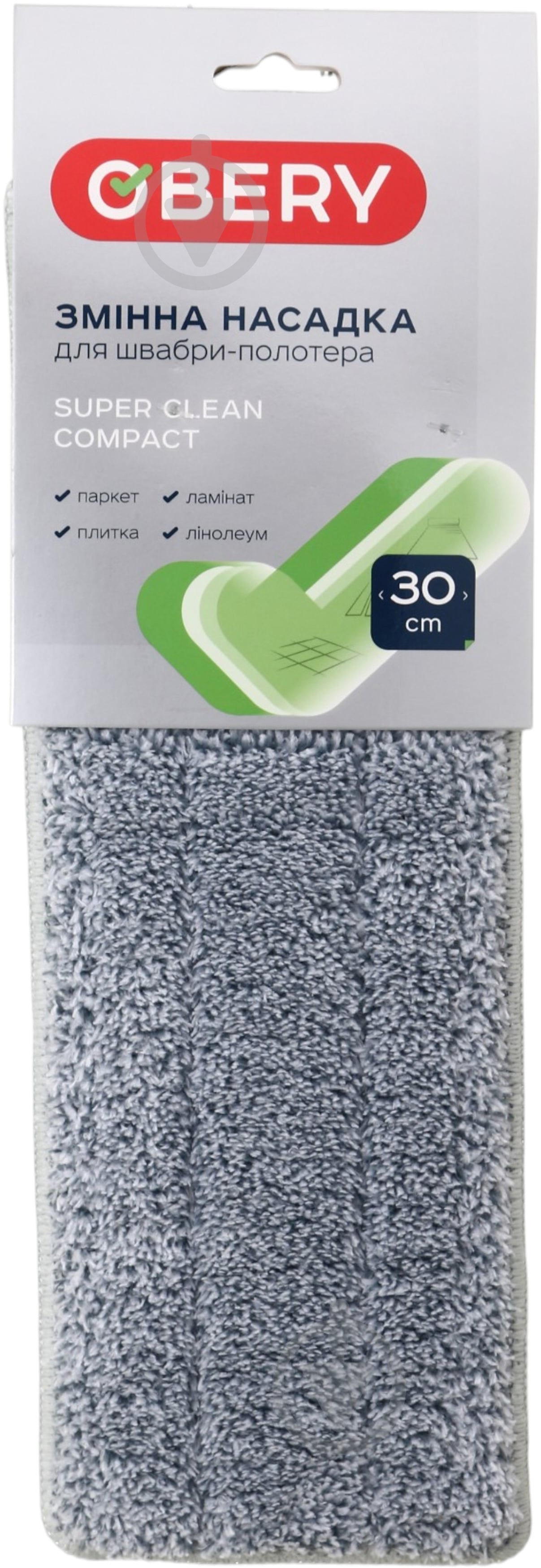 Сменная насадка к швабре OBERY Super Clean Compact 30 см - фото 1