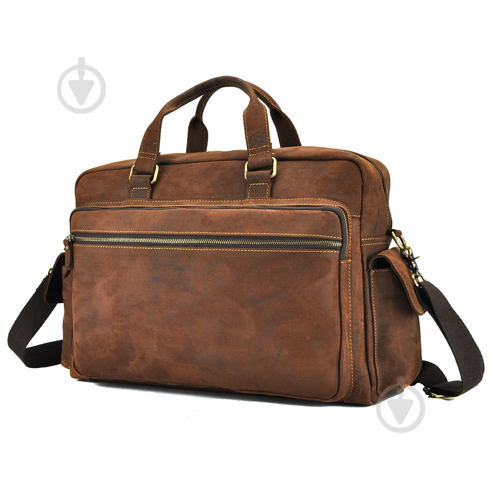Сумка мужская Tiding Bag T0018 коричневый - фото 1