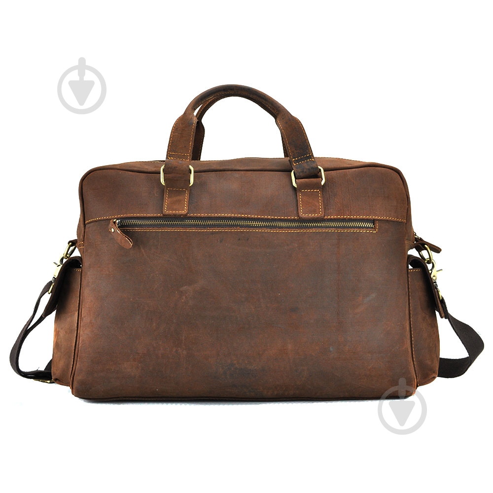 Сумка мужская Tiding Bag T0018 коричневый - фото 2