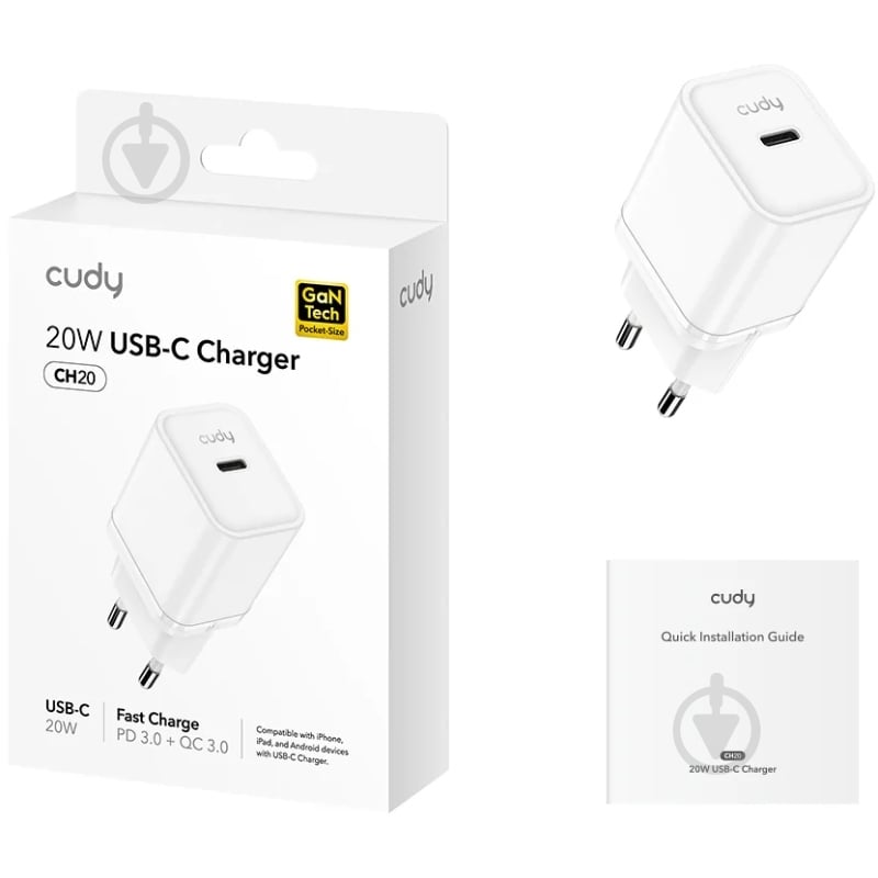 Зарядное устройство Cudy 1xUSB 20W CH20 - фото 4