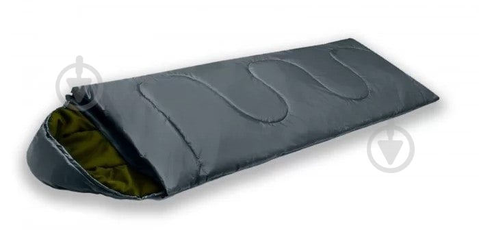 Спальный мешок GF Champion c капюшоном Humble (min +5°C /комфорт +15°C / max +22°C) серый - фото 1