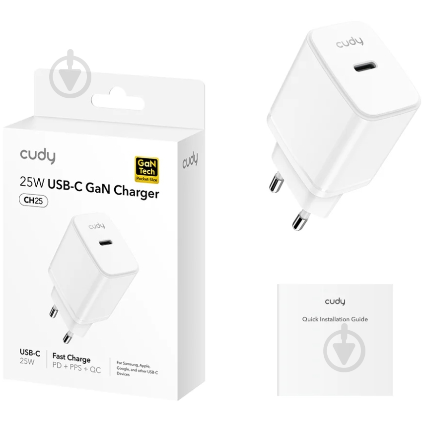 Зарядное устройство Cudy 1xUSB 25W CH25 - фото 2