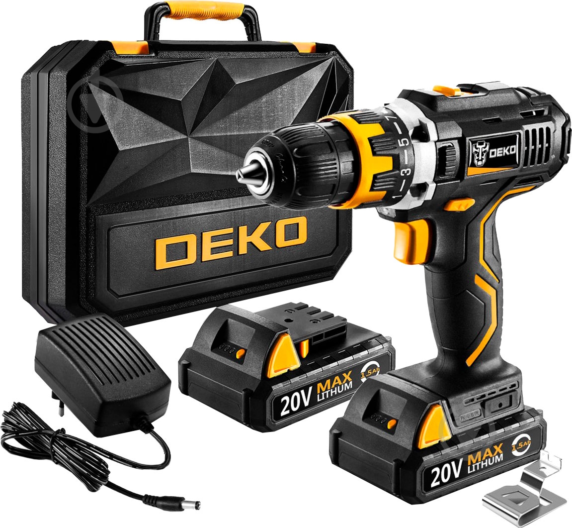 Шуруповерт аккумуляторный DEKO GCD20DU2-S6 - фото 1 Шуруповерт аккумуляторный DEKO GCD20DU2-S6 - фото 1