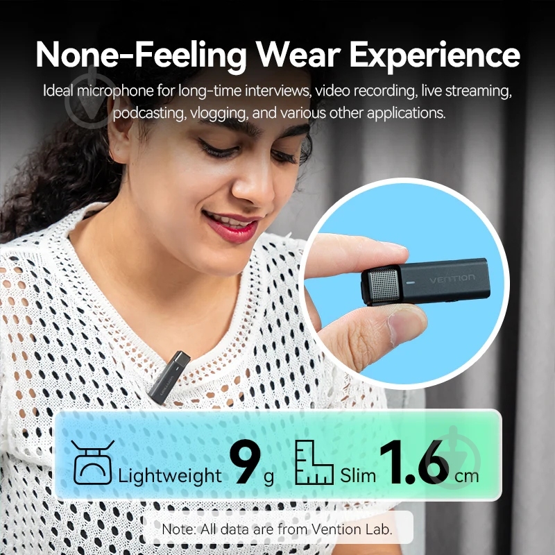 Мікрофон Vention USB-C 2-Pack Wireless Lavalier with Charging Case (NCAB0) - фото 6