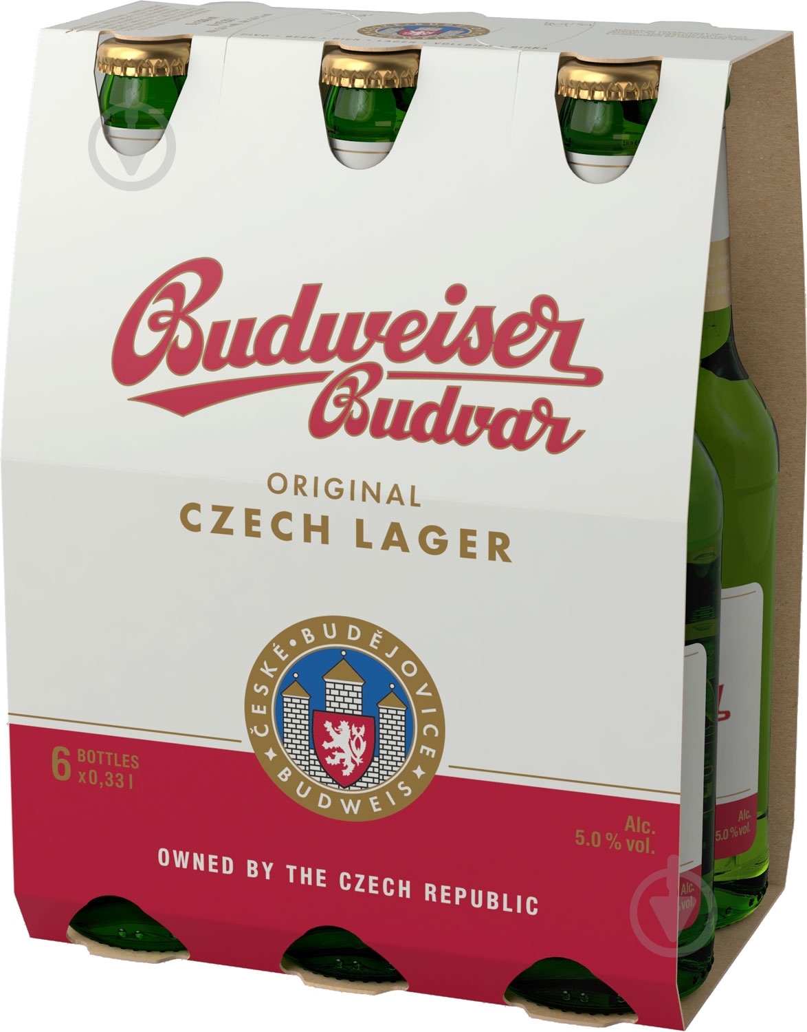 Пиво Budweiser светлое фильтрованное 6 шт. 2 л - фото 1