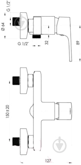 Смеситель для душа Rubineta MD20K08 - фото 2 Смеситель для душа Rubineta MD20K08 - фото 2