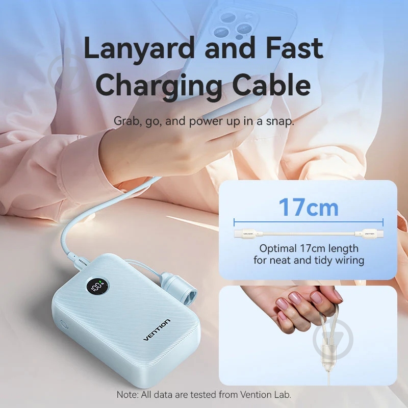 Повербанк Vention 20000 mAh blue (FKBL0-C) - фото 4