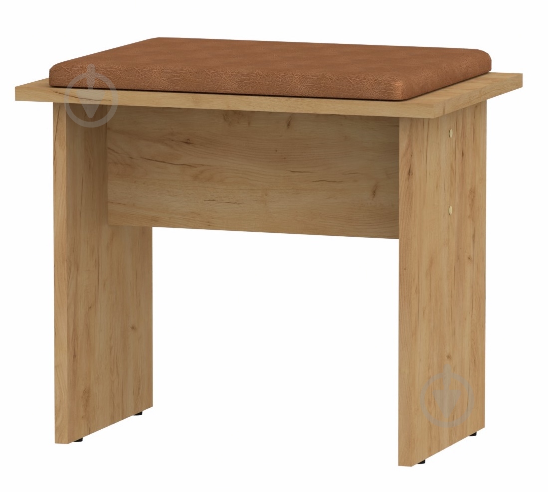 Табурет Компанит Т-7 рыжий / дуб крафт золотой - фото 1