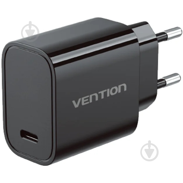 Зарядное устройство Vention 1xUSB-C 30W + USB-C cable М-М Black - фото 2 Зарядное устройство Vention 1xUSB-C 30W + USB-C cable М-М Black - фото 2