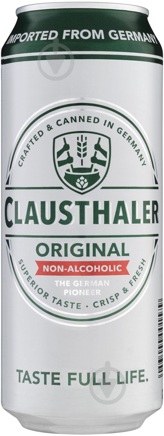 Пиво Clausthaler светлое фильтрованное безалкогольное ж/б 0,0% 0,5 л - фото 1