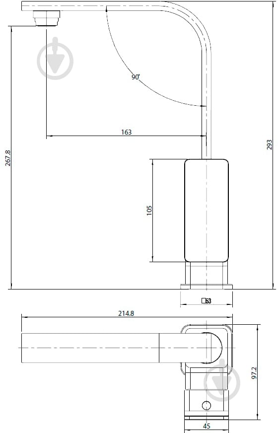 Смеситель для кухни Koller Pool Neon Cube NC0500 - фото 4