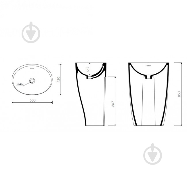 Умывальник Marmorin Mia S - фото 3