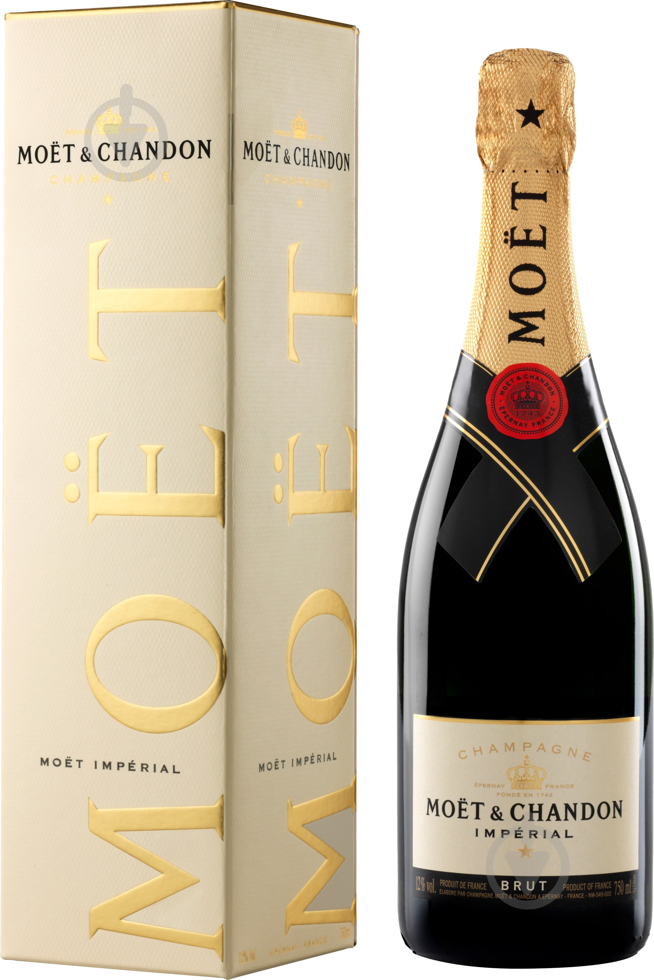 ᐉ Шампанское Moёt & Chandon Brut Imperial (сув.уп.) сухое белое 0