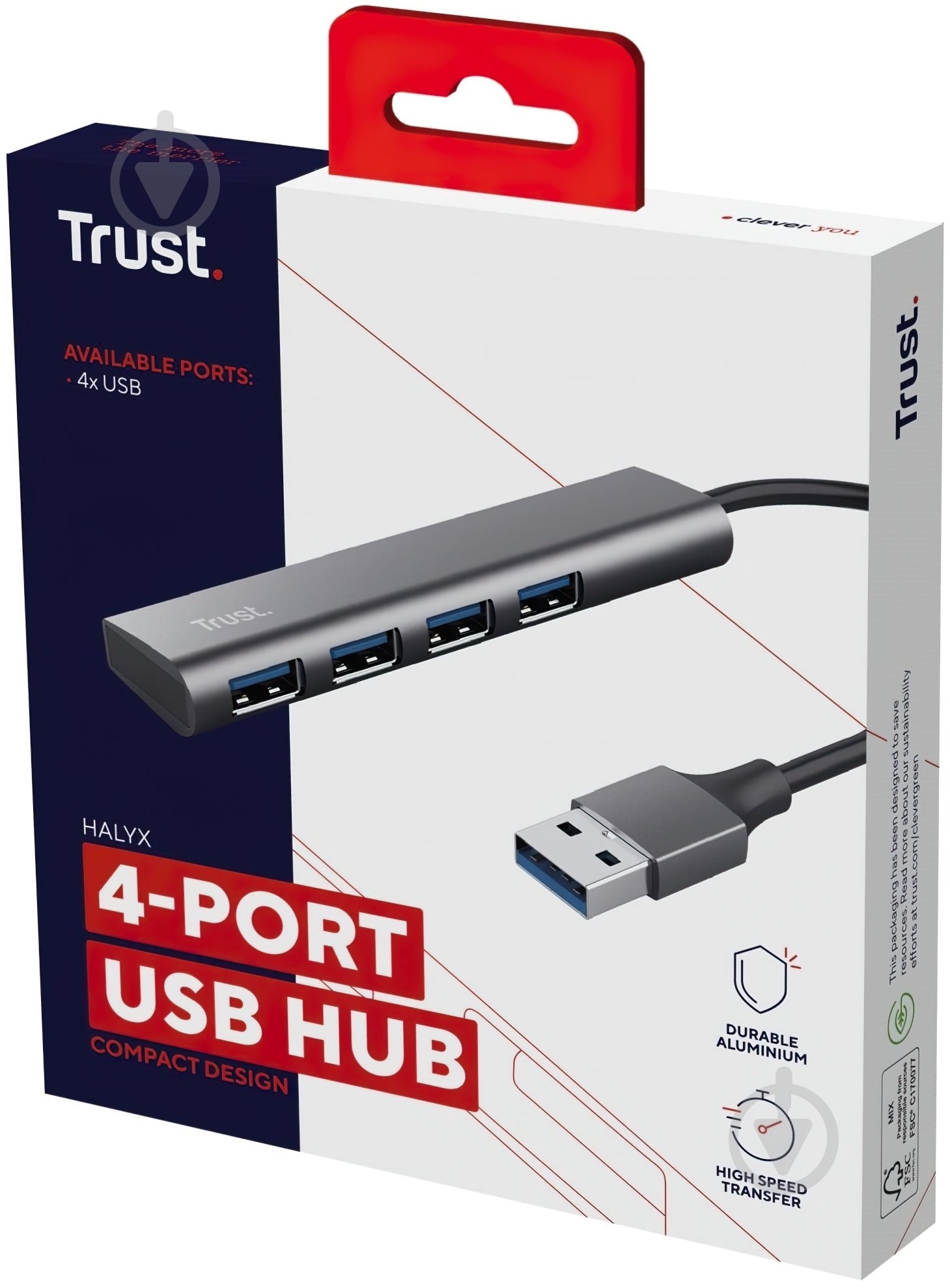 Концентратор Trust Halyx 4xUSB-А 3.2 (24947_TRUST) - фото 13