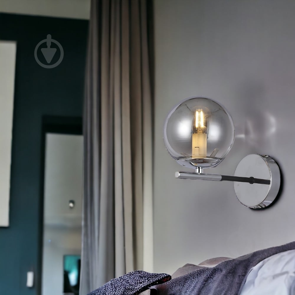 Бра WunderLicht 1x40 Вт E14 хром OM8274-11 - фото 2 Бра WunderLicht 1x40 Вт E14 хром OM8274-11 - фото 2