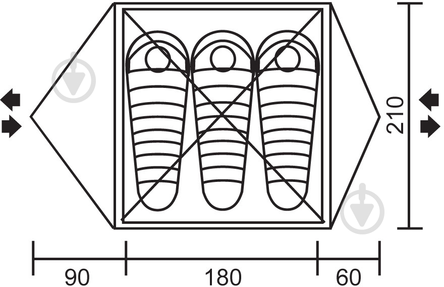 Намет туристичний RED POINT Steady 3 EXT - фото 9