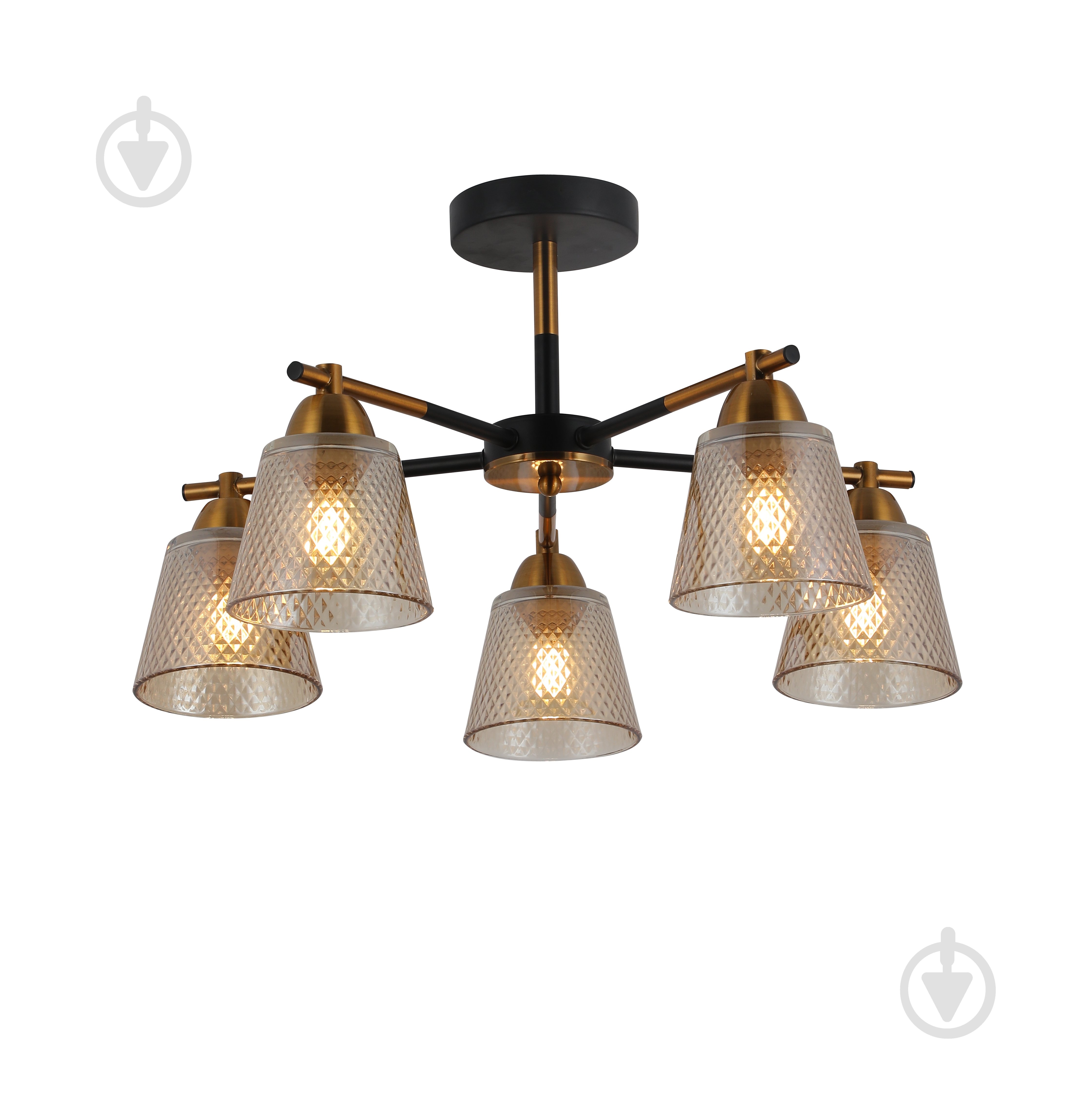 Люстра потолочная Blitz 5x60 Вт E27 черный с золотистым 8226-45 - фото 1 Люстра потолочная Blitz 5x60 Вт E27 черный с золотистым 8226-45 - фото 1