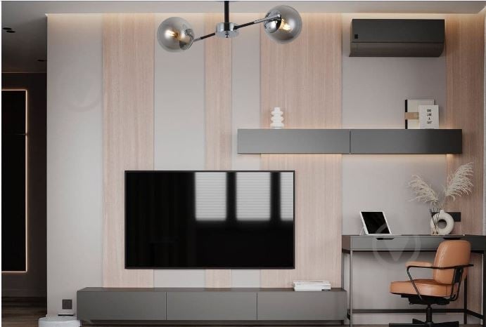 Люстра потолочная WunderLicht 2x40 Вт E14 черный хром OM8274-42 - фото 4