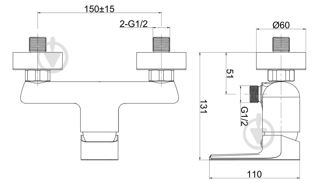 Смеситель для душа Cersanit Suaro S951-239 - фото 2 Смеситель для душа Cersanit Suaro S951-239 - фото 2
