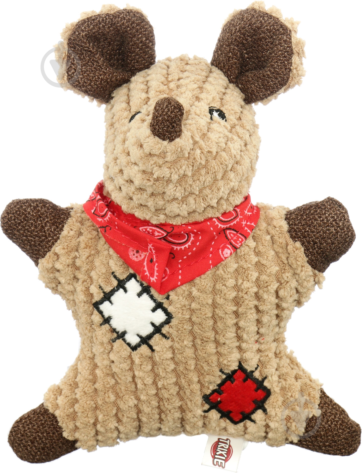 Игрушка для собак Trixie Мышка с заплатками 19 см 36030 - фото 1 Игрушка для собак Trixie Мышка с заплатками 19 см 36030 - фото 1