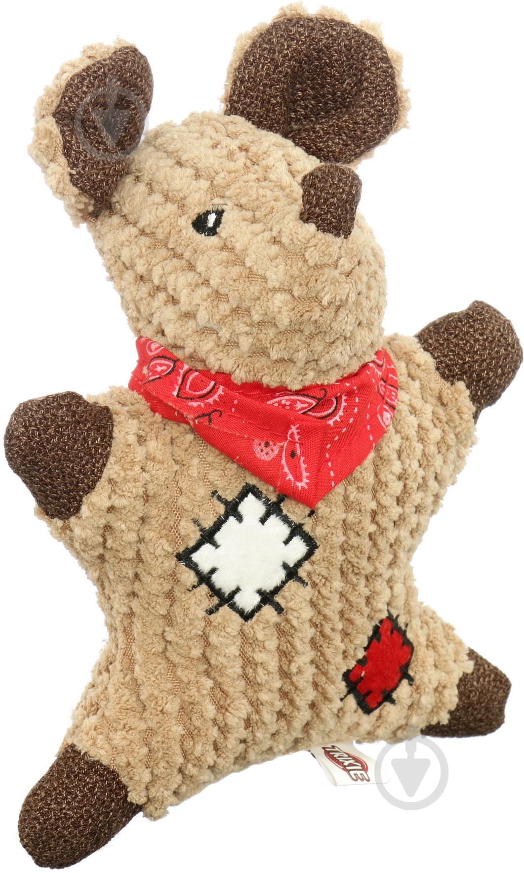 Игрушка для собак Trixie Мышка с заплатками 19 см 36030 - фото 2 Игрушка для собак Trixie Мышка с заплатками 19 см 36030 - фото 2