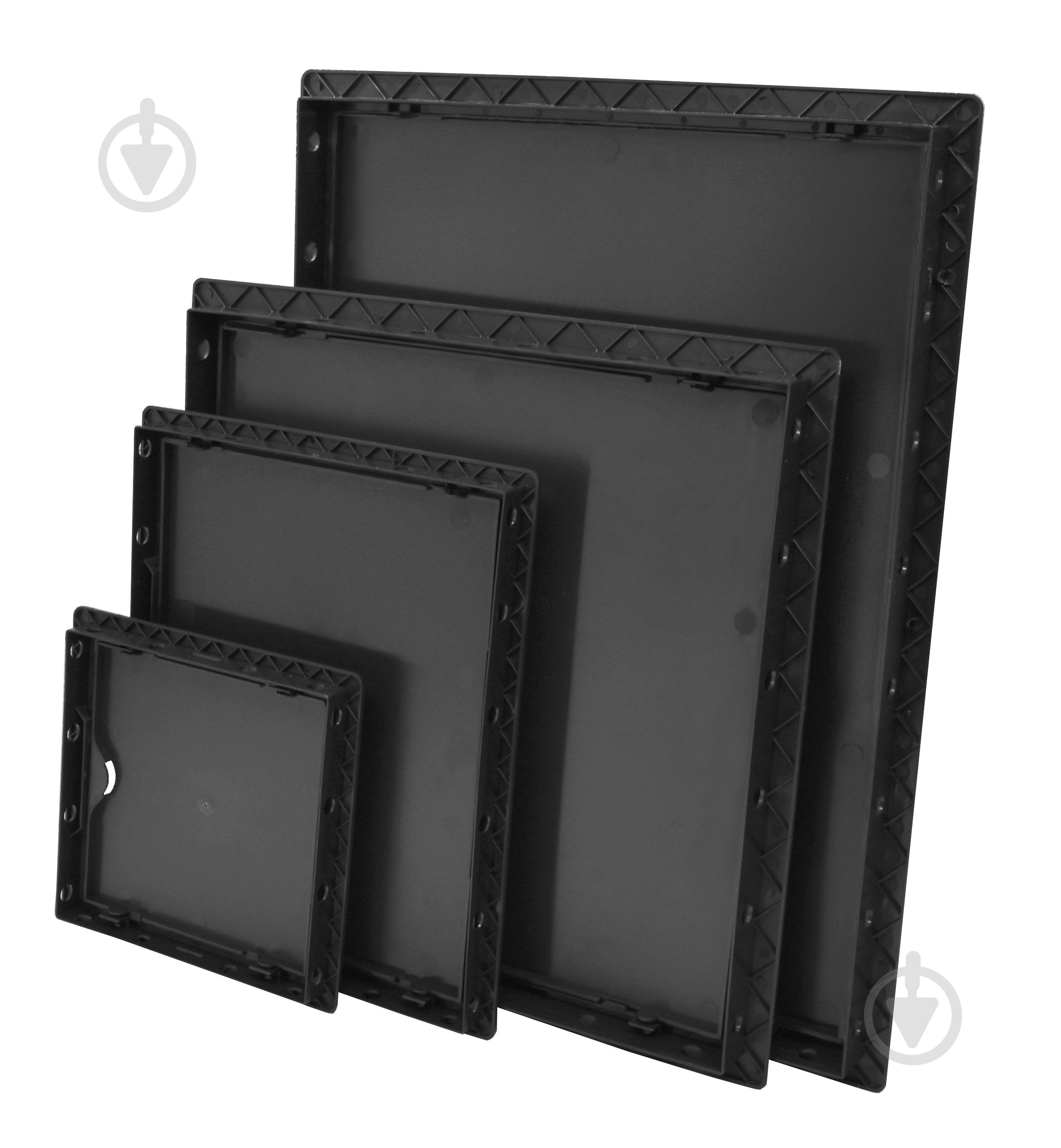 ᐉ Дверцята ревізійні AirRoxy без замка чорний графіт 10х10