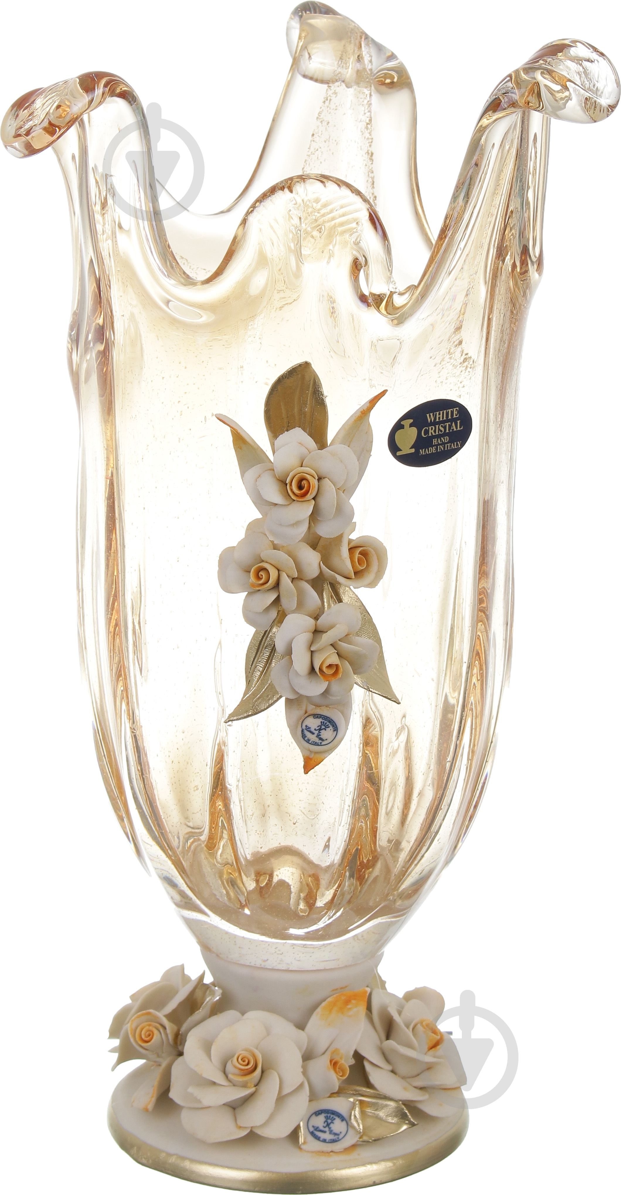 Ваза керамическая Cristal VENEZIA 23х23х40 см 40 см коричневая - фото 1
