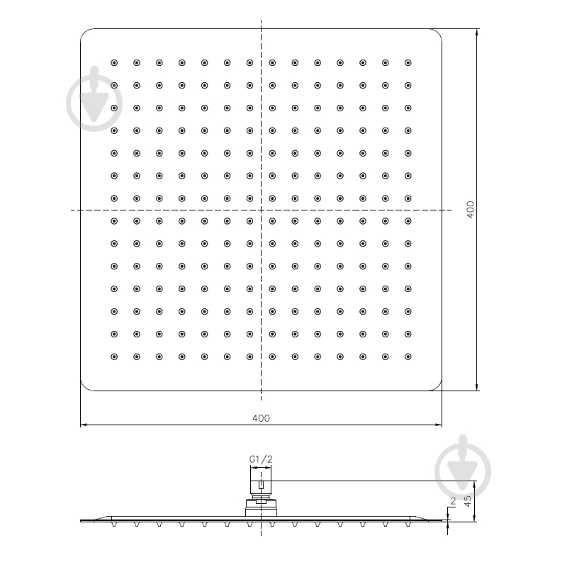 Верхний душ Imprese SQ400SS2 - фото 2