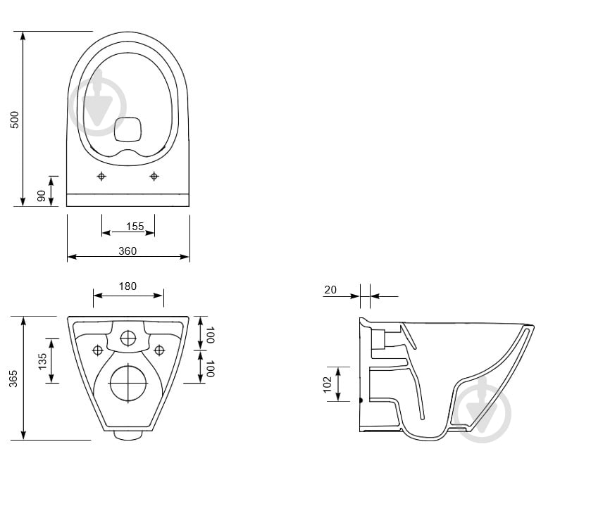 Унитаз подвесной Cersanit Mille Plus CLEAN ON S701-454 - фото 5