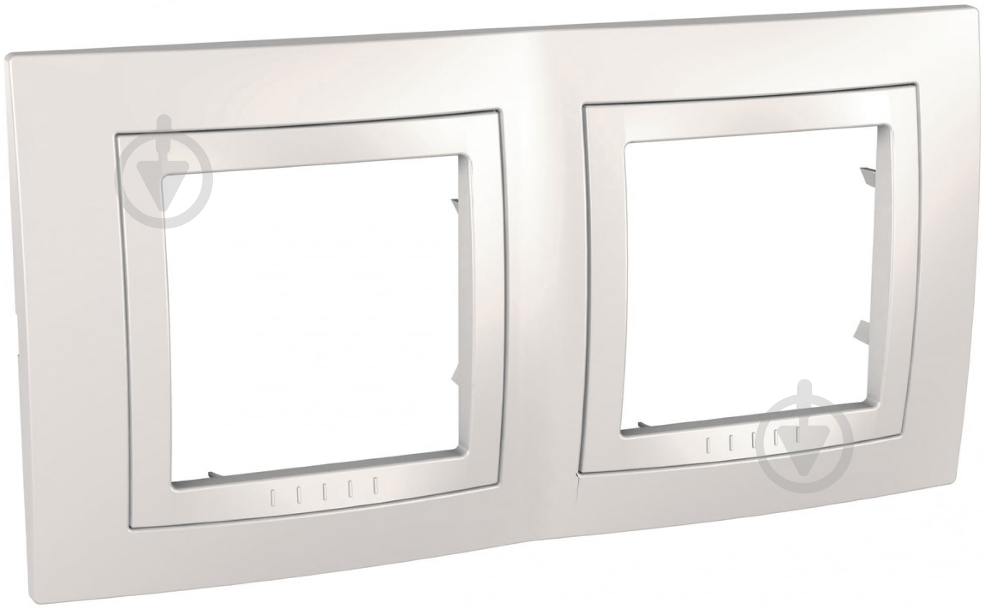 Рамка двухместная Schneider Electric Unica Basic горизонтальная белый MGU2.004.18 - фото 1