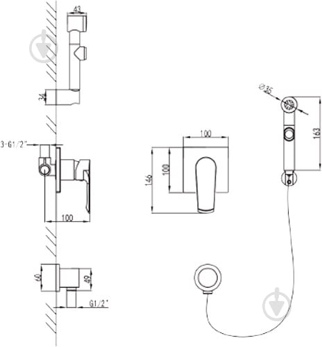 Душевой набор Imprese Vyskov VR15340Z-BT - фото 2