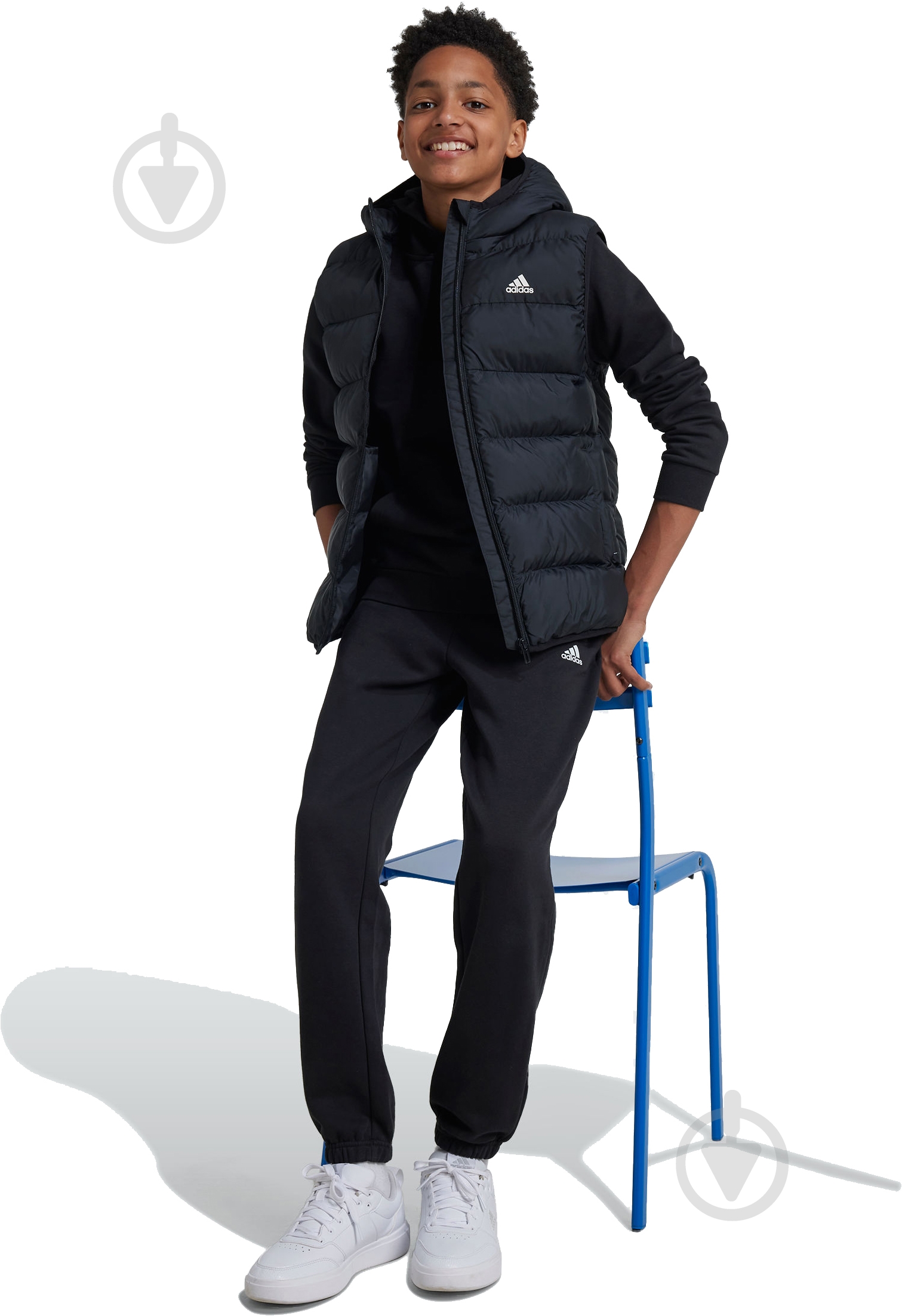Жилет Adidas J SD VEST IW0544 р.170 черный - фото 4