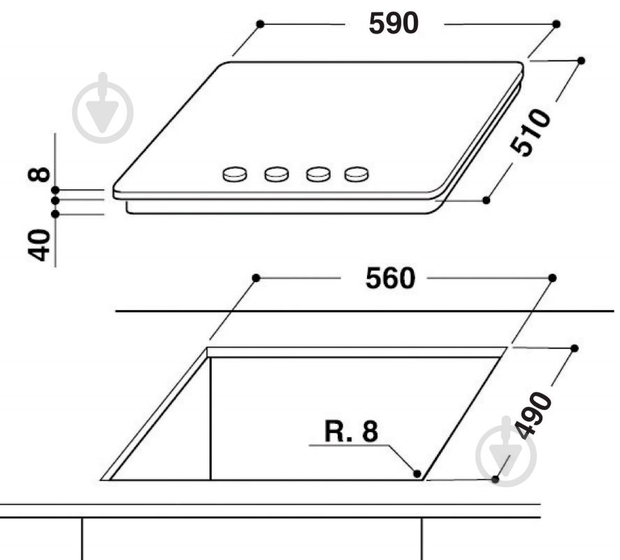 Варочная поверхность газовая Whirlpool GOR 6414/NB - фото 2 Варочная поверхность газовая Whirlpool GOR 6414/NB - фото 2