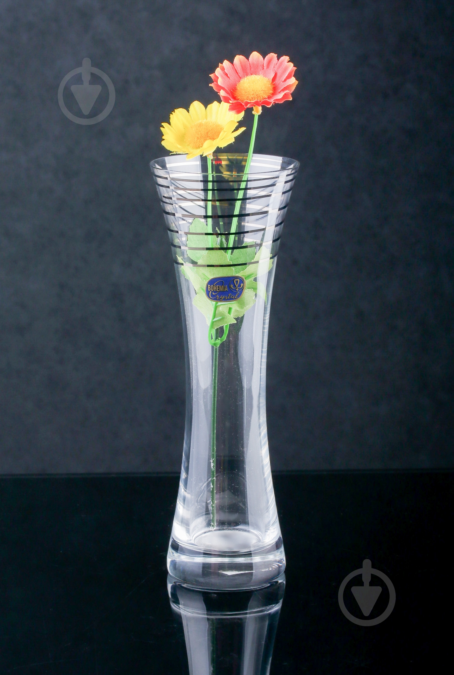 Ваза скляна Bohemia M8434 19,5 см прозора - фото 2