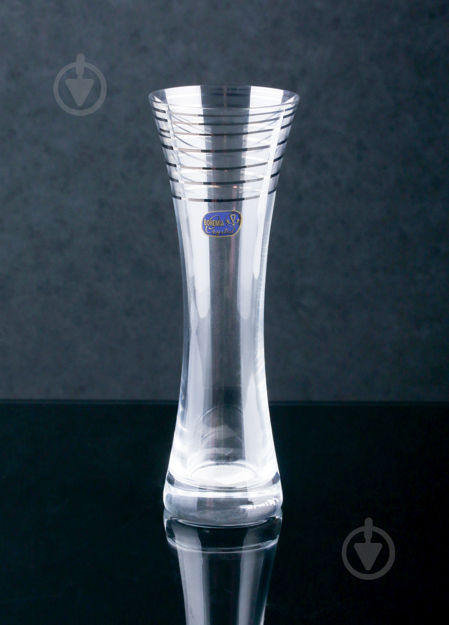 Ваза скляна Bohemia M8434 19,5 см прозора - фото 1