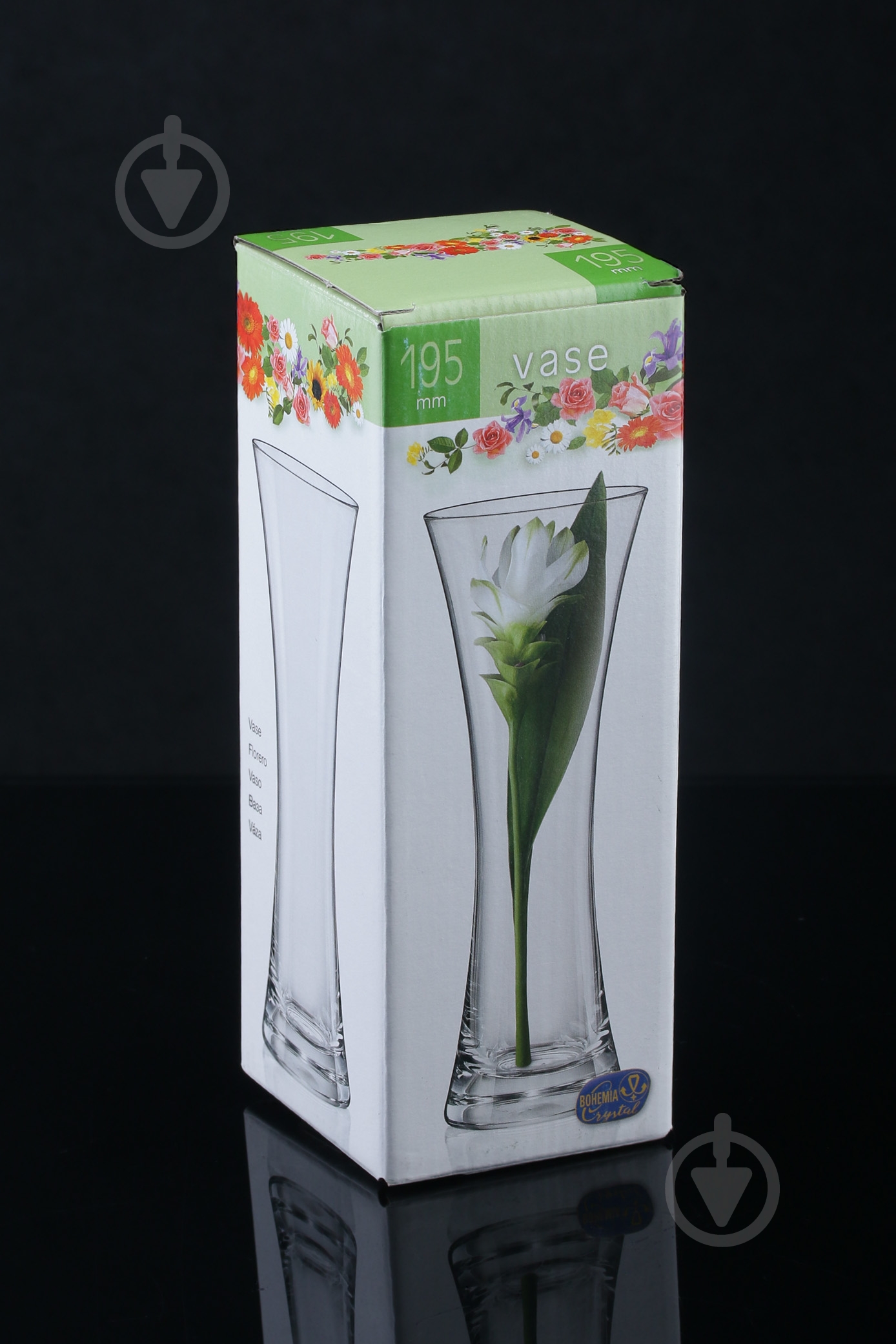 Ваза стеклянная Bohemia Q8848 19.5х7 см 19,5 см прозрачная - фото 3