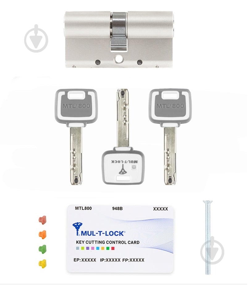Цилиндр Mul-T-Lock MTL800/MT5+ 31x31 ключ-ключ 62 мм никель сатин - фото 6 Цилиндр Mul-T-Lock MTL800/MT5+ 31x31 ключ-ключ 62 мм никель сатин - фото 6